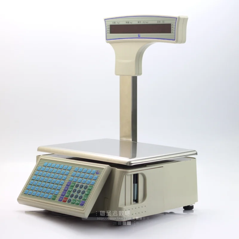 
Digital Weight scale electronic machine 15kg 30kg Cash Register Supermarket weight Scales with printer 