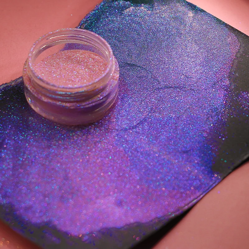 Hot selling Iridescent pigments Loose eyeshadow glitter Cosmetic grade candy aurora rainbow powder