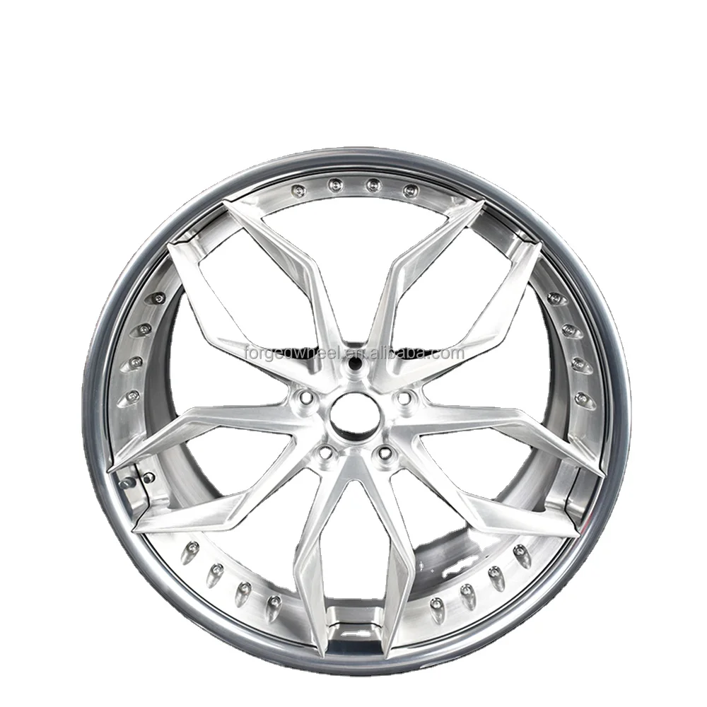 Pengzhen  Deep Concave Alloy Wheels Rim Brush Polishing Barrel 18  8j 5x120 5 Spoke Silver for BMW e46