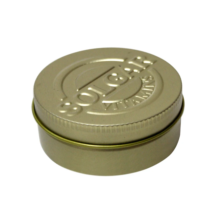Hot Sale Small Round Metal Food Package Box For Sugar Candy Environmentally Friendly Food Grade Mint Tin Can With Plastic Insert