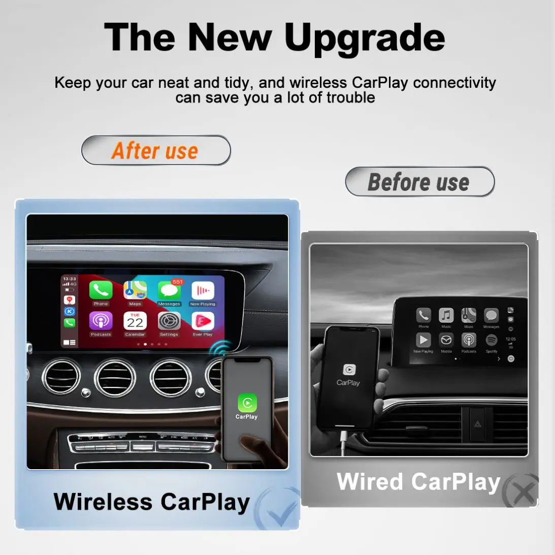 MMB usb wired to Wireless android carplay dongle Portable Wireless Carplay Plug And Play Car Box