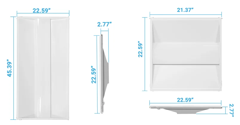 ETL DLC  Smart troffer Tunable CCT and dimming 2x4FT led light fixture troffer