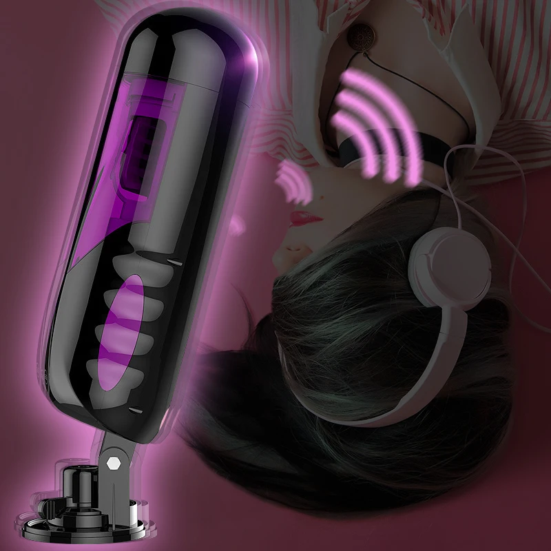 Fully automatic rotating retractable aircraft cup with voice masturbation cup for men sex toys adult products