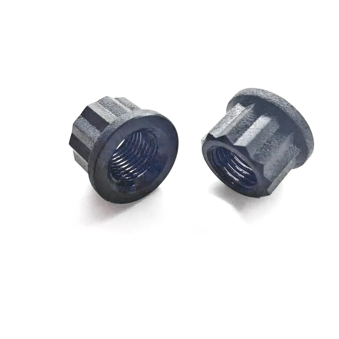 
High quality m8 titanium 12 point flange nuts 