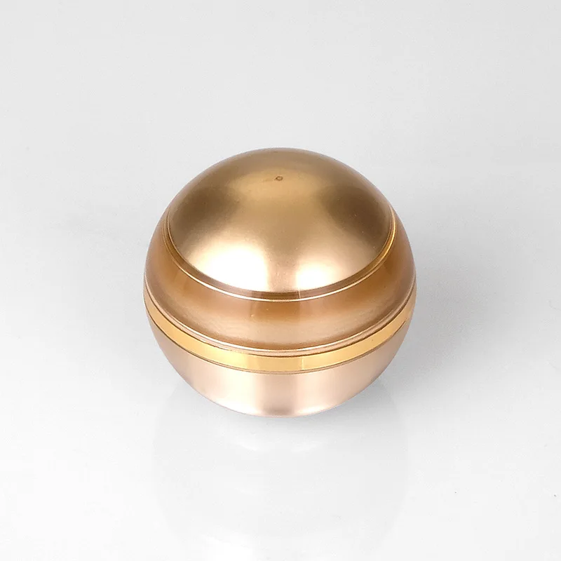 Customized plastic luxury fancy white round cosmetic jar ball shape for skincare cream