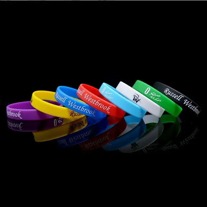 New Product High Quality Fashion Custom Print  Emboss Wristbands Custom Silicon Bracelet Silicone baller custom band