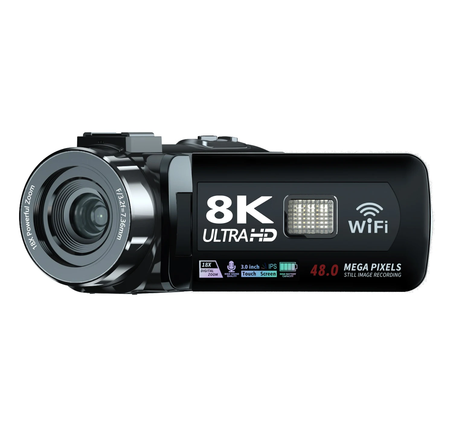 8K профессиональная видеокамера Wi-Fi Цифровая для Youtube потоковый Vlog Recorder 16X покадровая