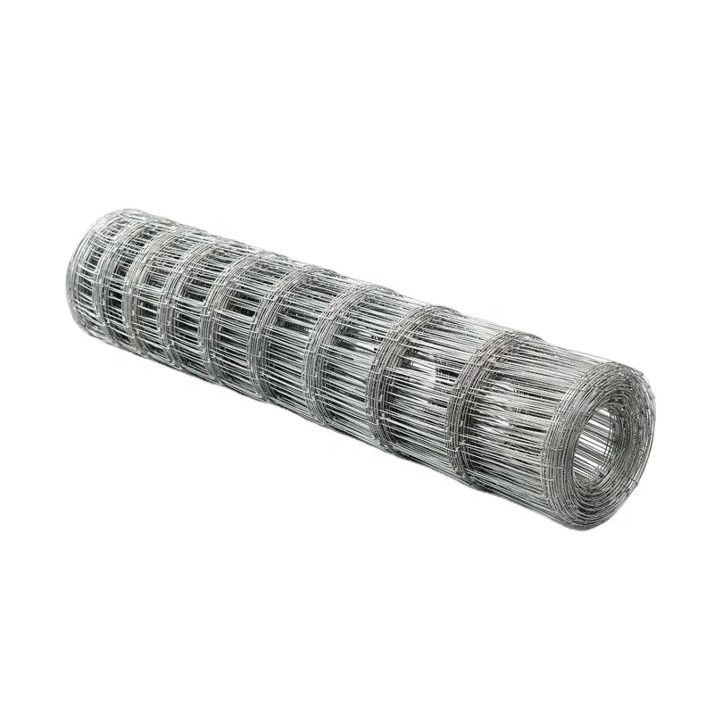 Galvanized Wire 1.2m height 50m 100m length fixed knot hinge joint hog wire fencing roll price