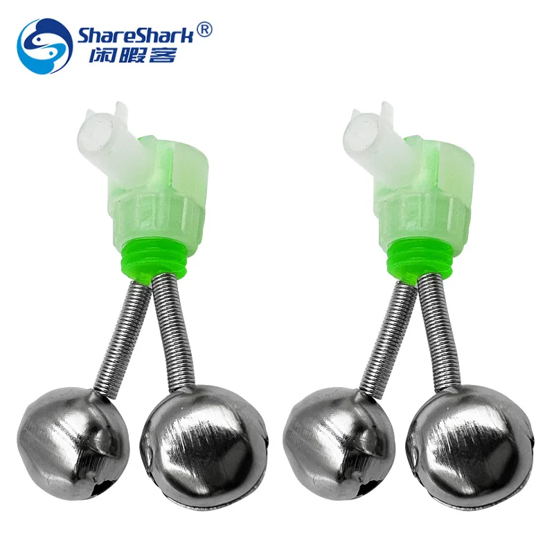Fishing Bite Alarms Rod Bells Clamp Tip Clip Ring Green ABS Accessory