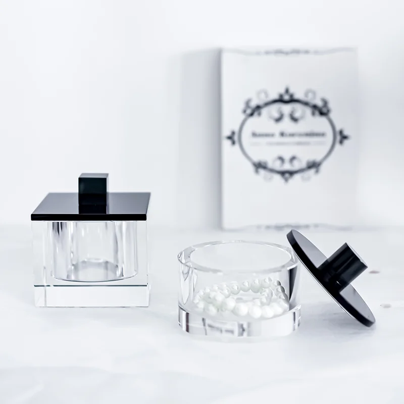 Роскошная хрустальная шкатулка для украшений Свадебный декор отеля оптовая продажа с крышкой ручкой из бисера дома кухни офиса рабочего стола T/T