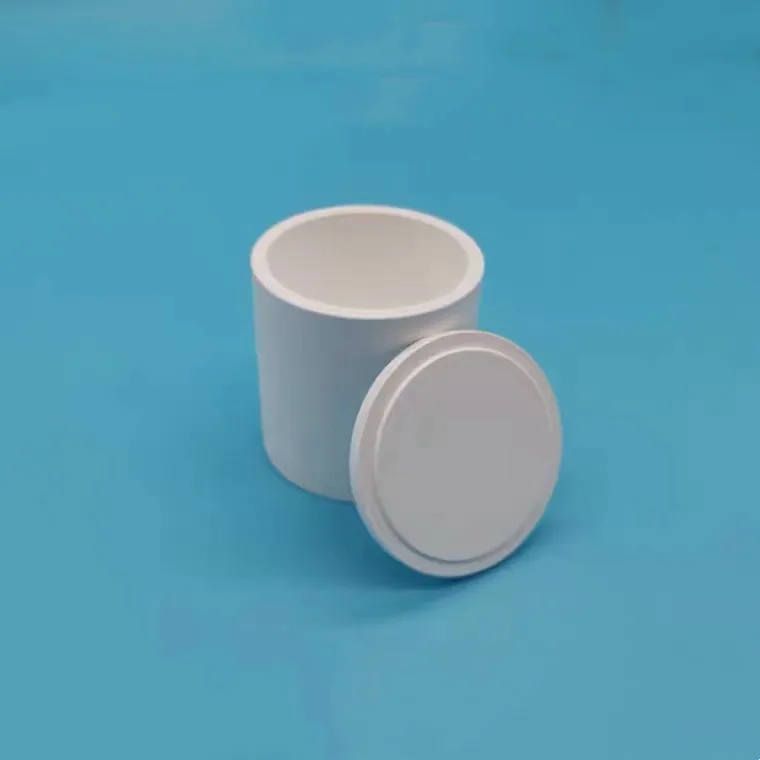 High Temperature BN 99% Boron Nitride Ceramic Crucible part With Lid 2200 degree