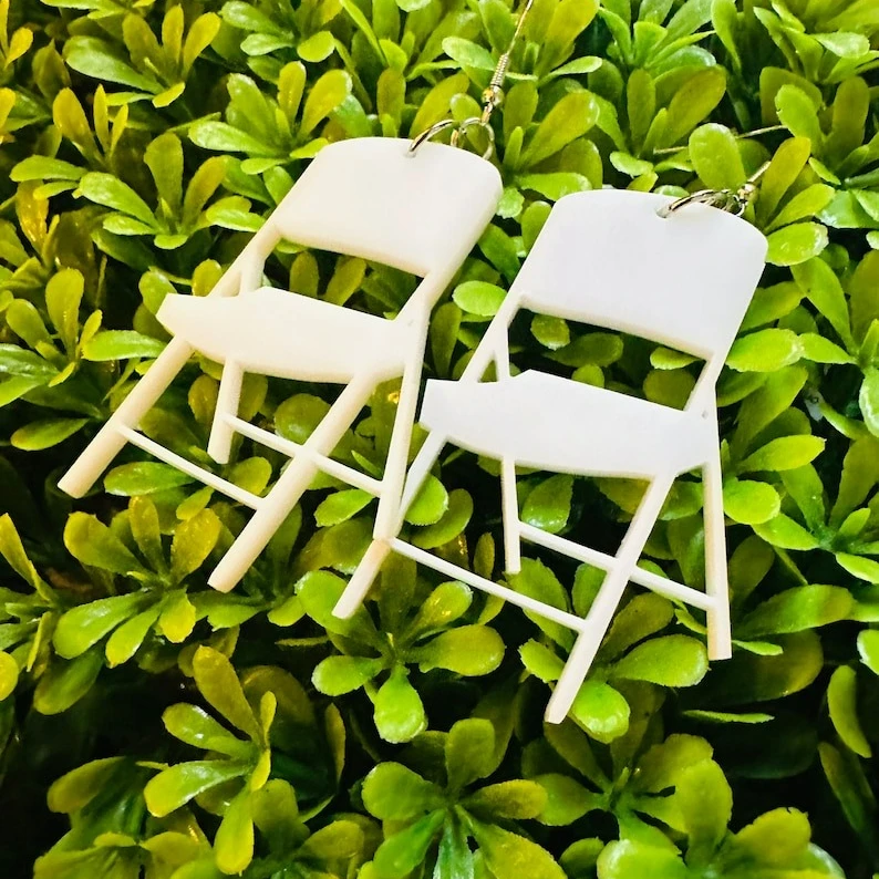 Wholesale Fashion Designer Custom Folding Chair Earrings Diy Color Alabama Stool Chairs White Chair Earrings For Women Girls