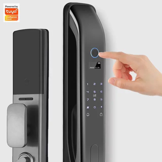 Waterproof Smart Lockwifi App Smart Door Lock Aluminum Fingerprint Inside Digital Handle Keyless Tuya Smart Lock - Buy Waterpro