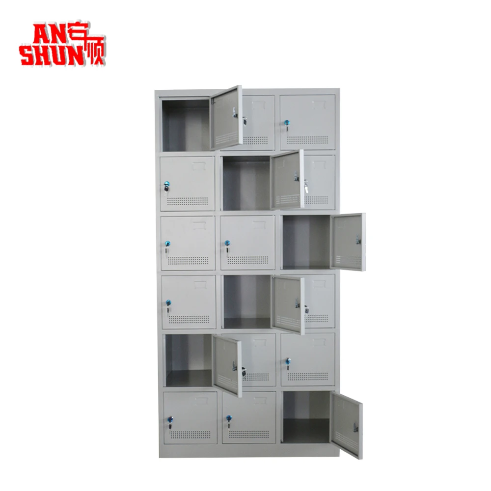 Luoyang Factory Sale 18 Door Metal Locker School Dormitory Locker Gym Spa Locker