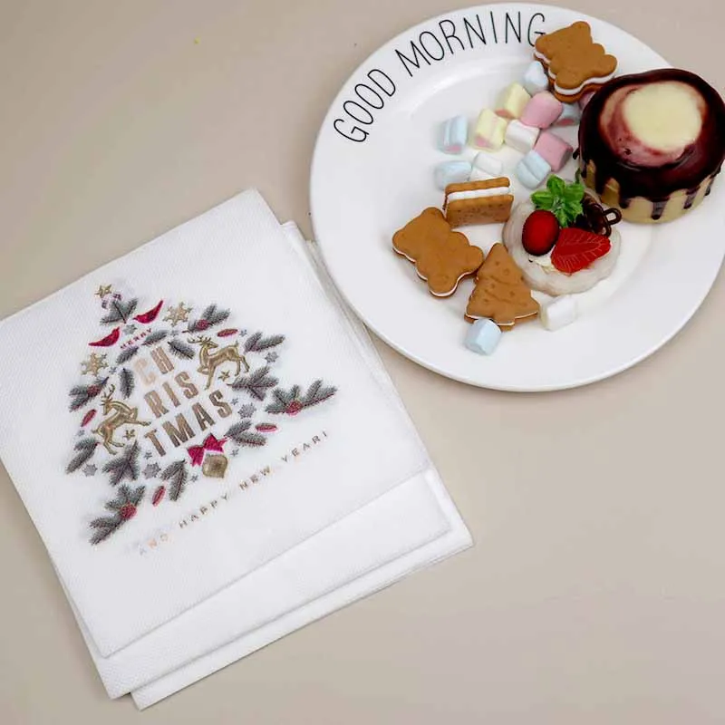 Eco Friendly Decoupage Printed Paper Napkin Tissue for Wedding Party