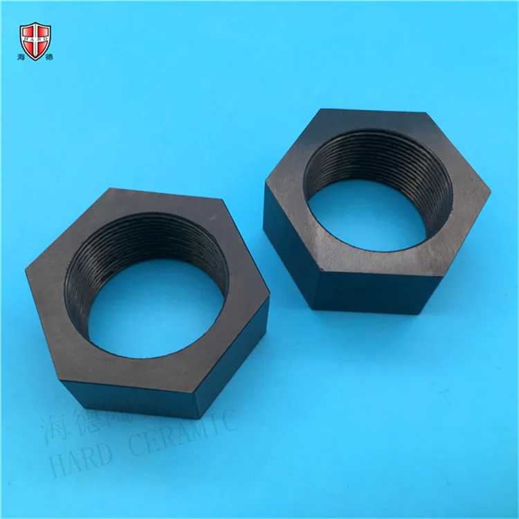 Custom thermal shock resistance silicon nitride ceramic threaded nut pitch bush sleeve