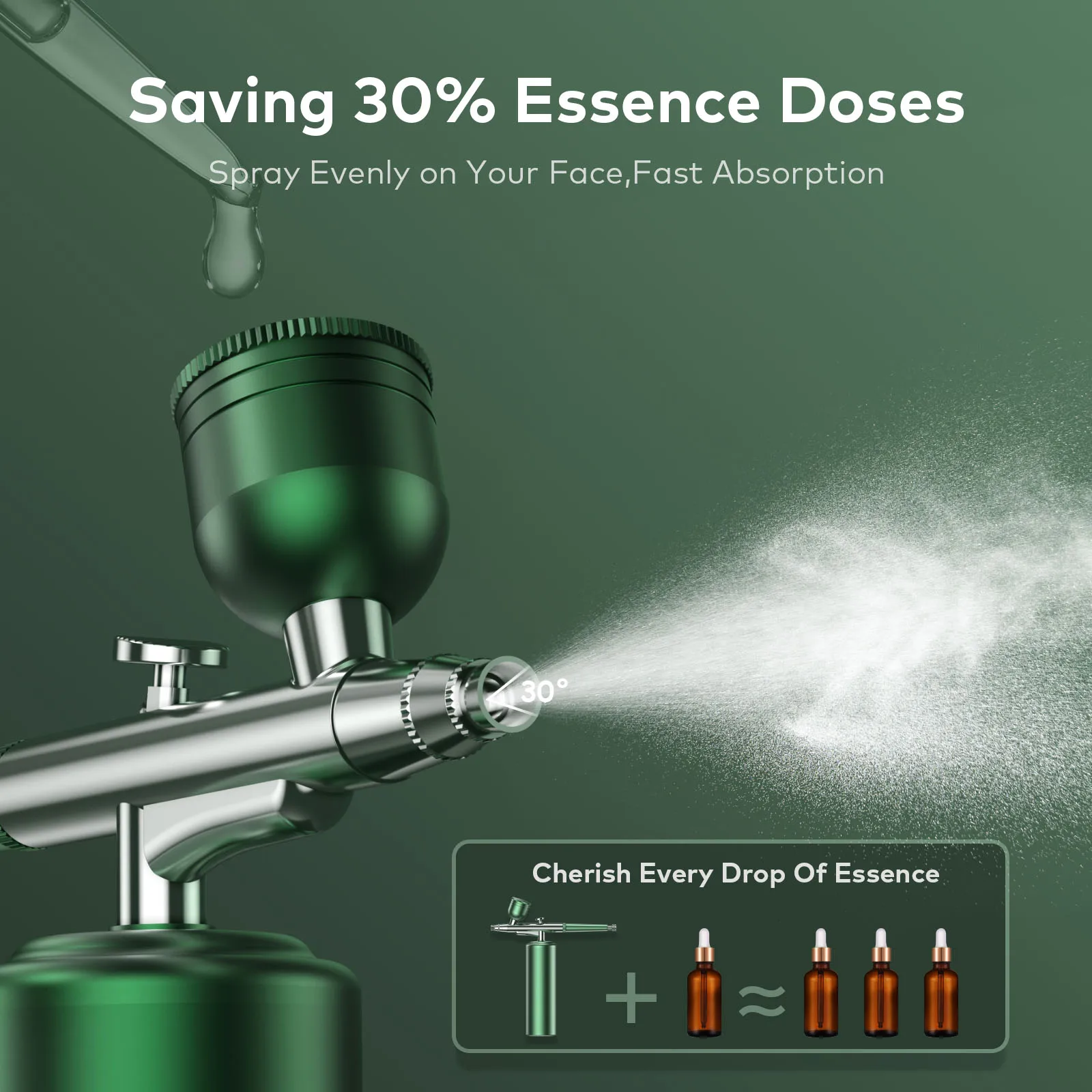 Wireless Handheld Airbrushes: 3-Speed Adjustment, All-Aluminum Body, Precise and Even Liquid Atomization cordless airbrush