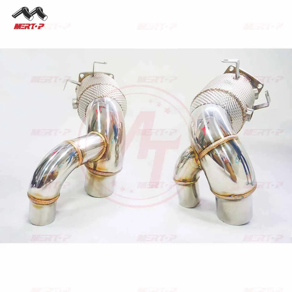 Mertop Stainless Steel 304 Exhaust Down pipe for Porsche 991.2 Carrera 3.0T Heat Shield downpipe
