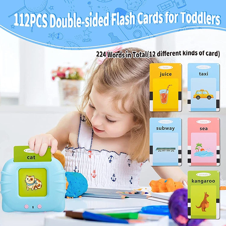 2024 Kids Vietnam Education Toys Game/Flashcard Machine Popular Flash Cards English Talking Learning For