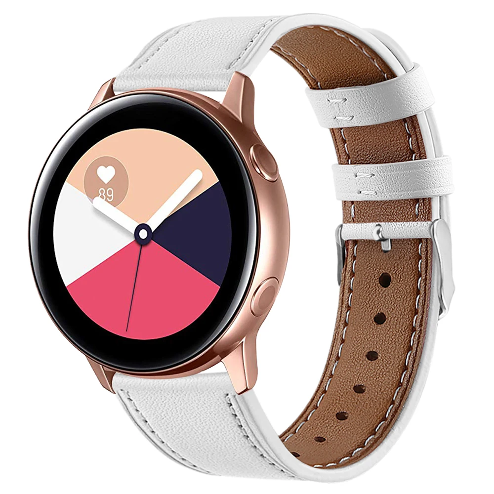 Wholesale Round Tail Genuine Leather Watch Band Real Watch Wristband 22mm for Samsung Galaxy S3 huawei watch GT