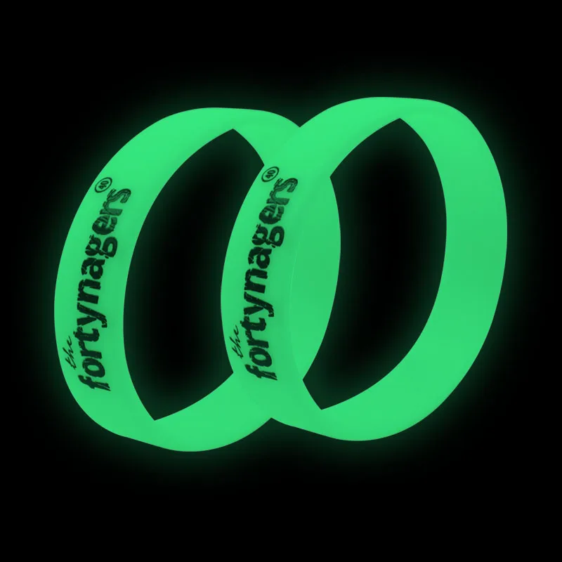 Wholesale custom logo Silicone Slap Bracelet silicon snap band night glow wristband glow in the dark wristband