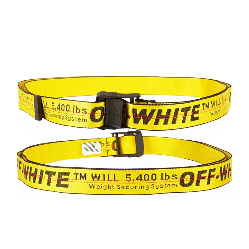 Webbing Manufacturer Wholesale Jacquard LOGO Belt Men Women Waist Fabric Woven Belts With Heavy Duty Metal Buckle Belt