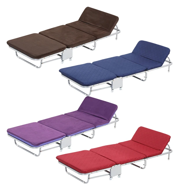 
China Manufacture Folding camping balcony beach sunshine bed Portable Bed modern metal/Iron Folding Bed 