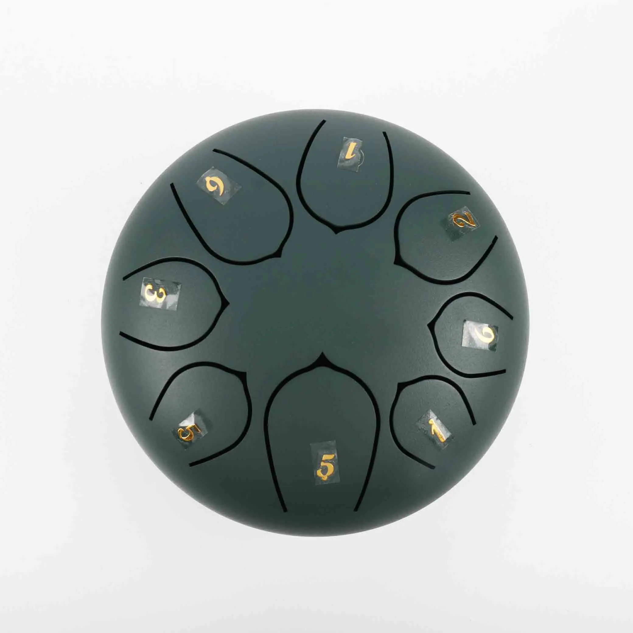 SUXINRU Supply high quality and low price dark green 6 inches 8 tongues Tank Handpan  drum toy  Steel tongue drum