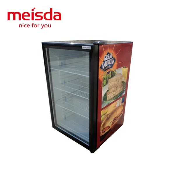 Meisda high quality SC130 glass showing dessert display refrigerator
