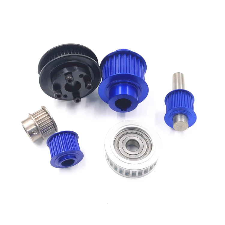 OEM timing pulleys anodize surface treatment red blue color customized aluminum timing pulley