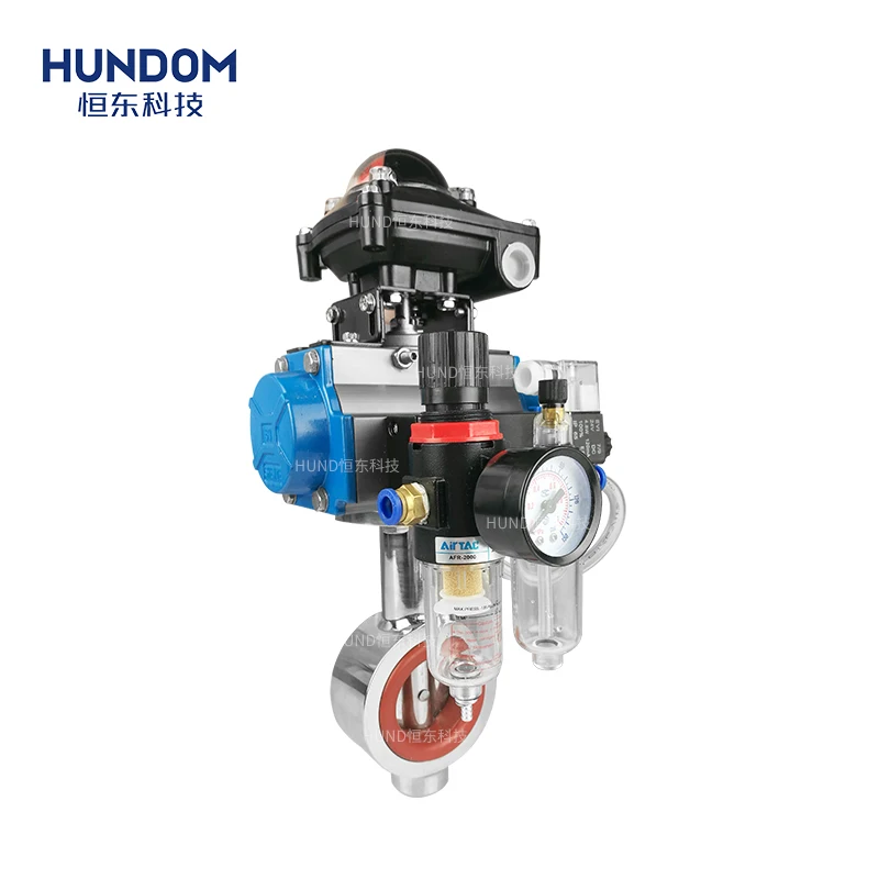 Factory direct sales stainless steel industrial pneumatic butterfly valve