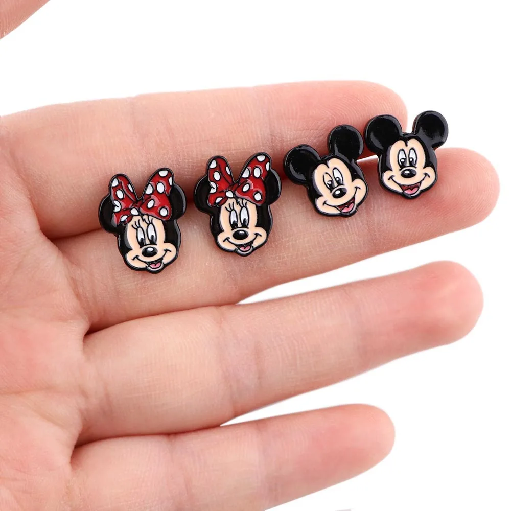 ODM cartoon bulk metal teddy bear 100 pairs stud soft enamel anime cartoon enamel earrings