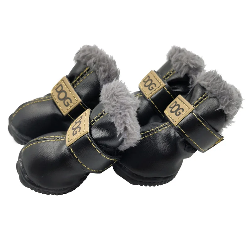 Winter Warm Non-slip Dog Shoes Waterproof Designer Dog Snow Shoes And Boots Winter Boots For Small Medium Dogs Cats