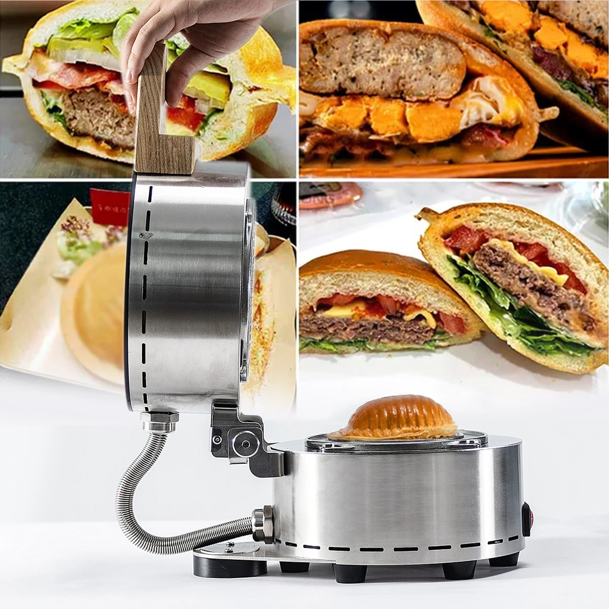 Miles 2024 UFO burger maker  ice cream sandwich maker other snack machines for restaurant CE approvedgelato press panini maker