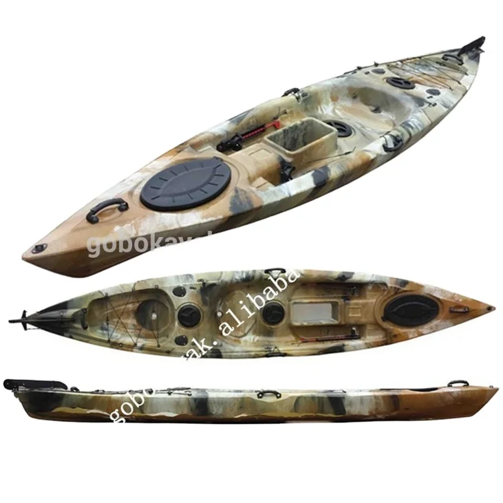 single fishing kayak with one more transparent hatch.,fishing kayak,kayak