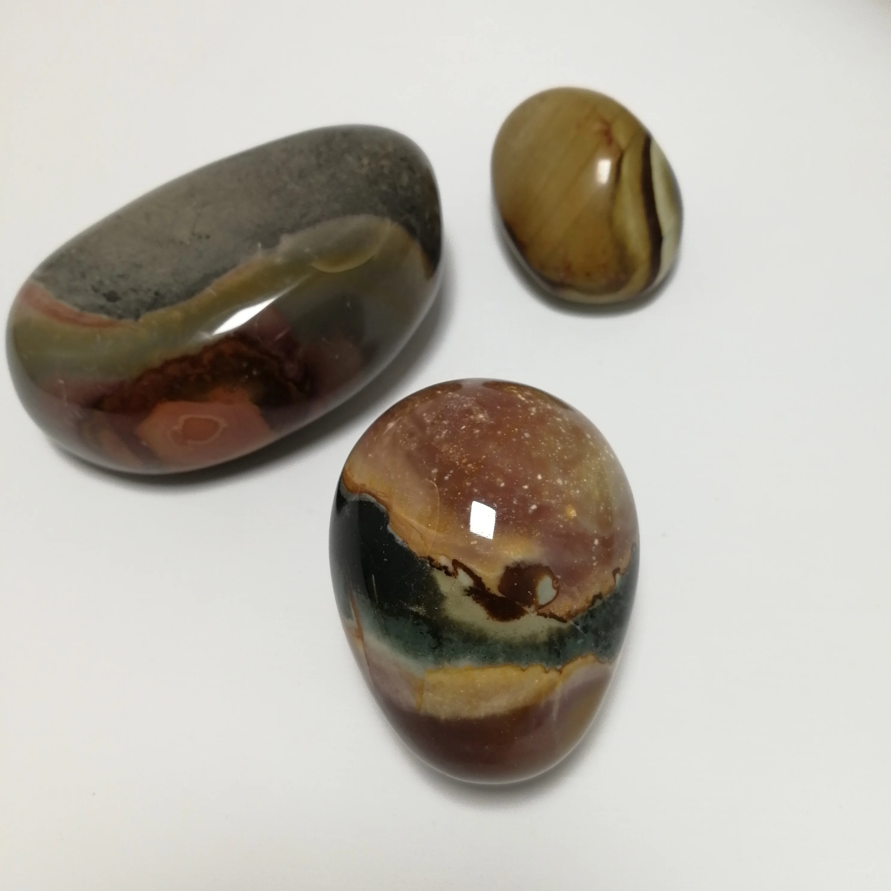 High Quality Natural Polychrome Jasper Desert Jasper Palm Stone  For Gifts