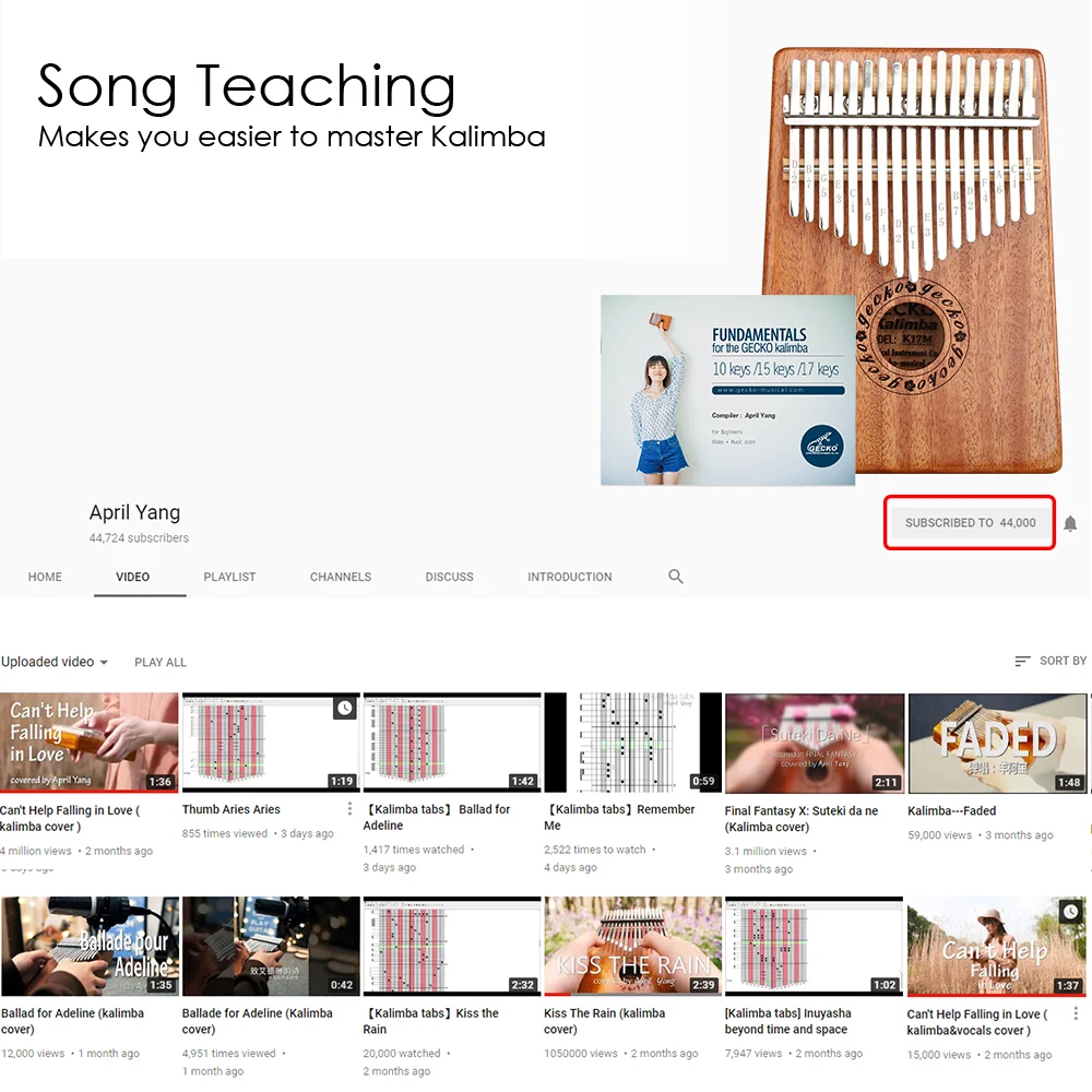 Best Selling Gecko 17 Key Kalimba Support Customizable Professional Musical Instrument Mini Wooden Thumb Piano Kalimba