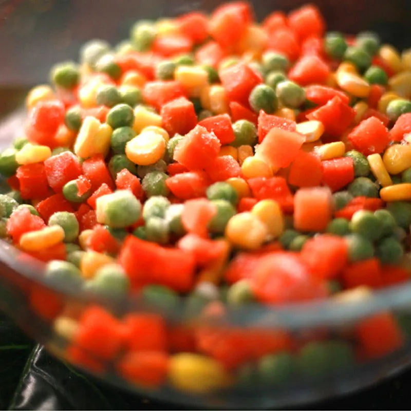 Bulk IQF Quick Simple Meals Snack Frozen Food Organic Healthy Chinese Factory Frozen Mixed Cut Vegetables Carrot Corn Green Peas