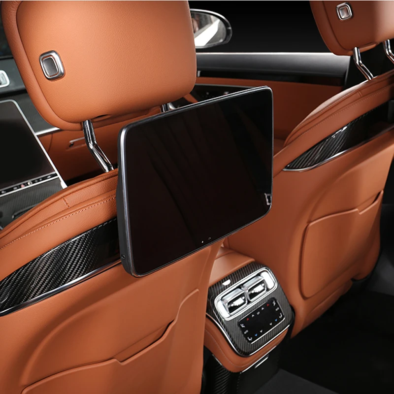 Отделка заднего сиденья автомобиля W223 из углеродного волокна для Maybach S480 AMG S400L S450L Mercedes S Class 2021