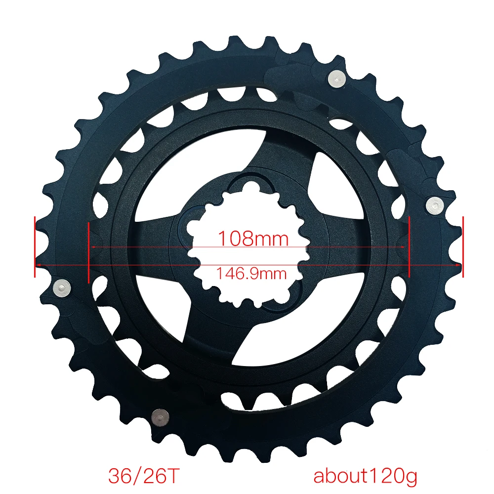 Direct-mounted Double-disc Mountain Bike Variable speed GXP disc ultralight tooth bike chainwheel