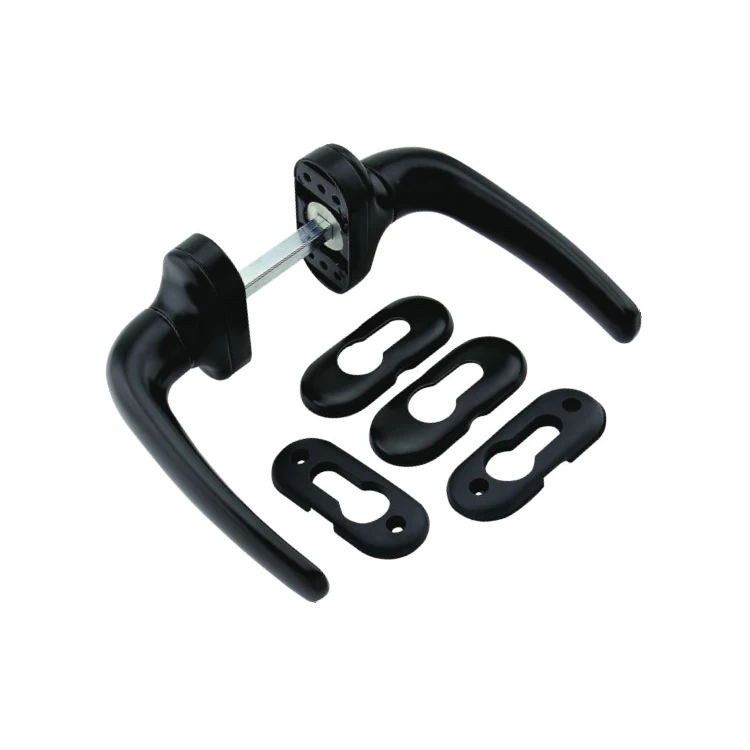 Aluminium Accessories Lock Black Security Aluminum Door Lock With Handle Lock Smart