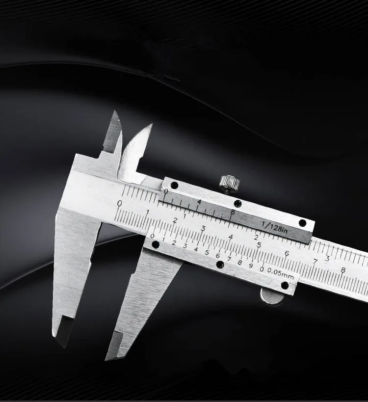 Vernier caliper carbon steel precise measurement vernier caliper four-use metal carbon steel measuring tool 0-150mm