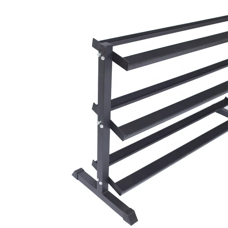 Fitness Accessories Gym Equipment Three Layers Hex Triangle Dumbbell Stand Rack