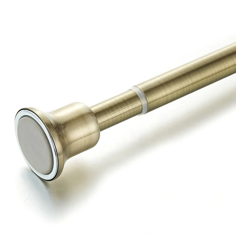 
Bell plastic finilas tension rod metal telescopic Shower Curtain Rod 