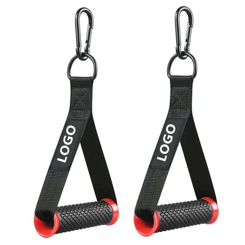 Fitness Black Rubber Foam Handle Cable Machine Attachments Pulley Fitness Exercise Handles Grips for Resistance Bands