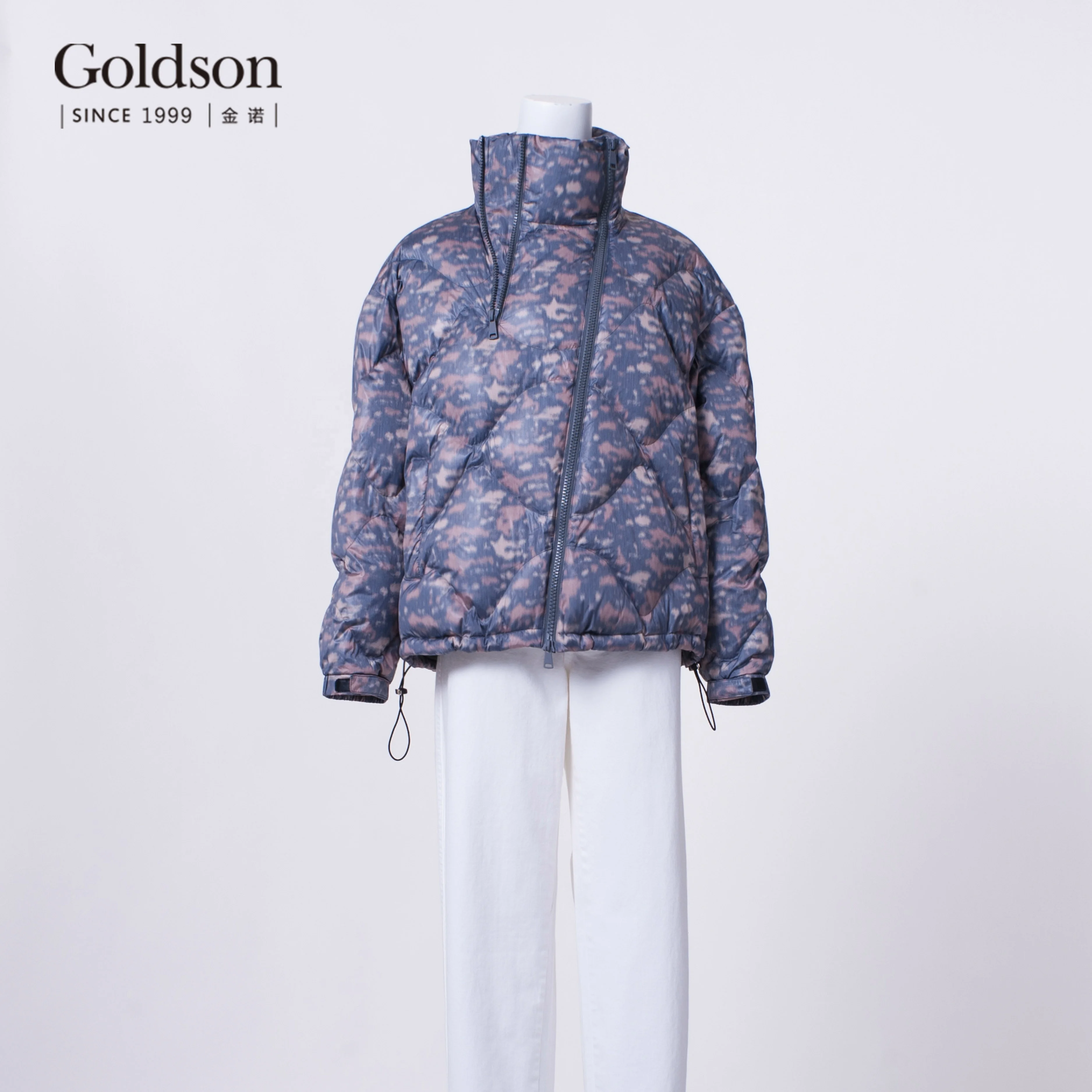 New Winter Casual Women Japanese Imported Fabric Fashion Double Zipper Short Down Puffer Jacket
