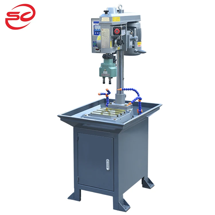 China Made bench mounted automatic adjustable double hands auto feed drilling and milling tapping Stand machine