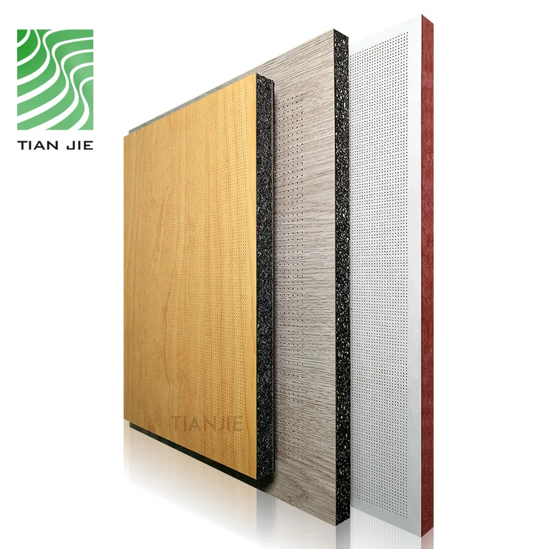 Tianjie Acoustic Panels Mdf Wall Board Wooden Perforated Acoustic Sound Absorbing Panel Acoustic Panel Price