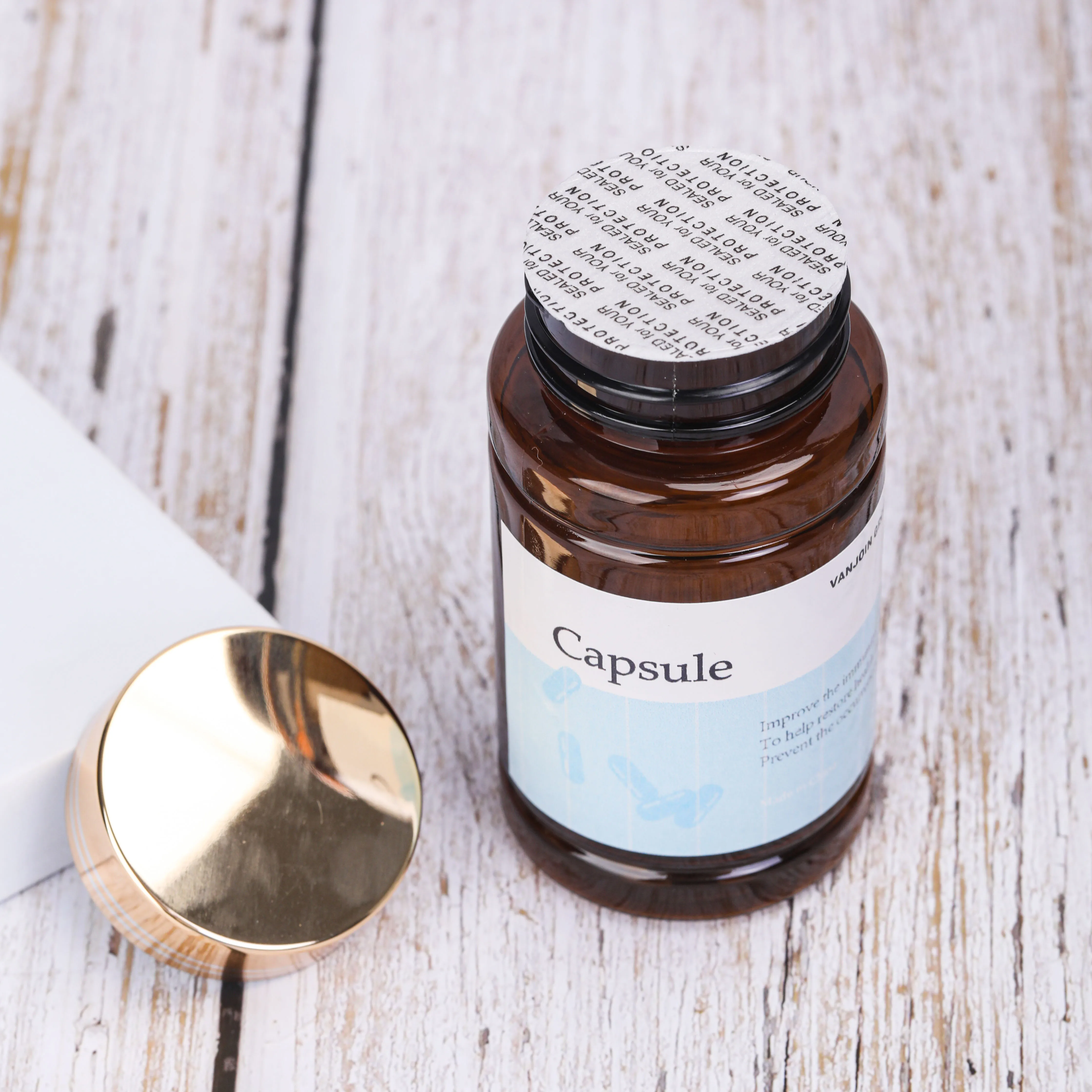 Wholesale Transparent Plastic Bottle Pill Capsule Medicine Container Vitamin Pharmaceutical Jars Heath Care
