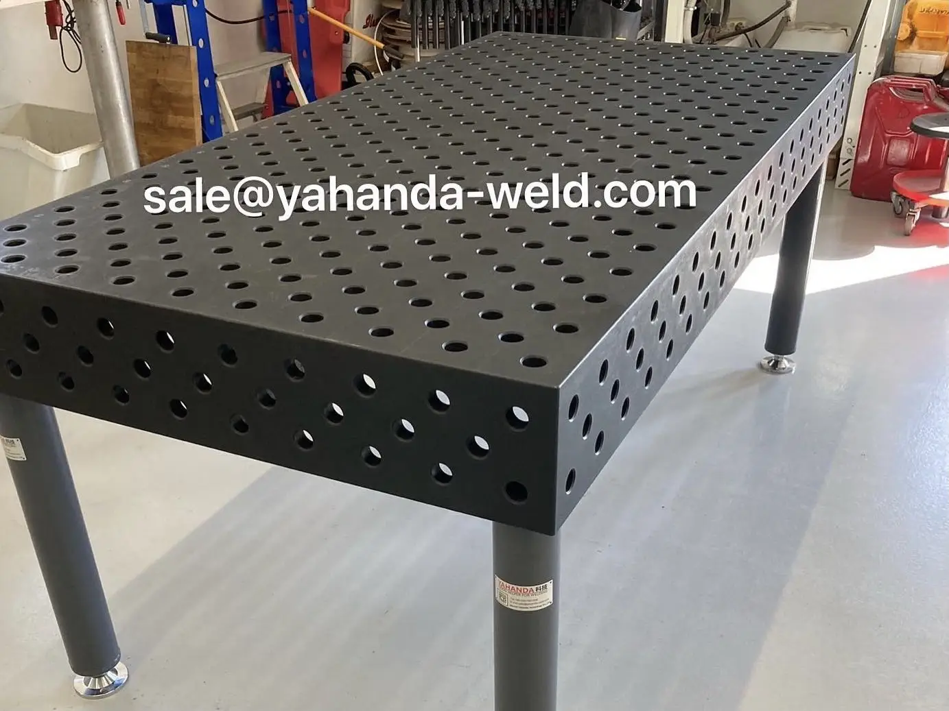 3D Nitrided / Hard Chromed Steel Welding Table D16/D22/D28 with Hydraulic Scissor Lifter for Different Working Height Requests